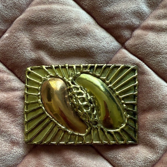 Vintage Accessories - Vintage Gold and Bronze Belt Buckle